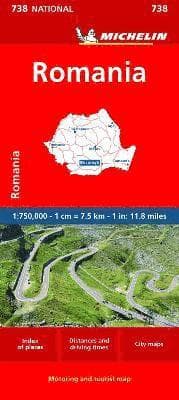 Romania - Michelin National Map 738