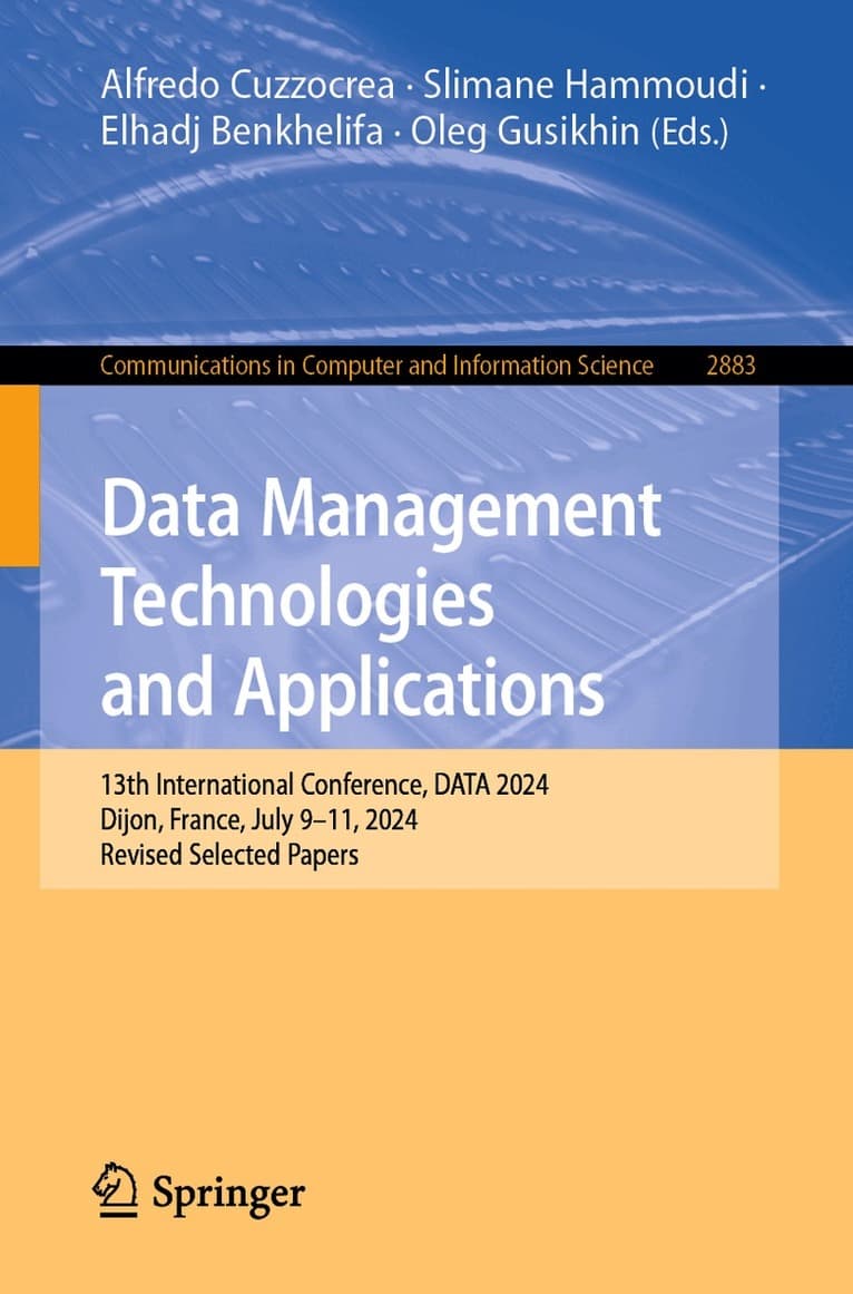 Data Management Technologies and Applications