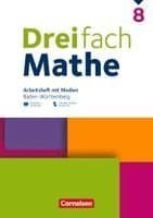 Dreifach Mathe 8. Schuljahr - Baden-Württemberg - Arbeitsheft mit Medien und Lösungen