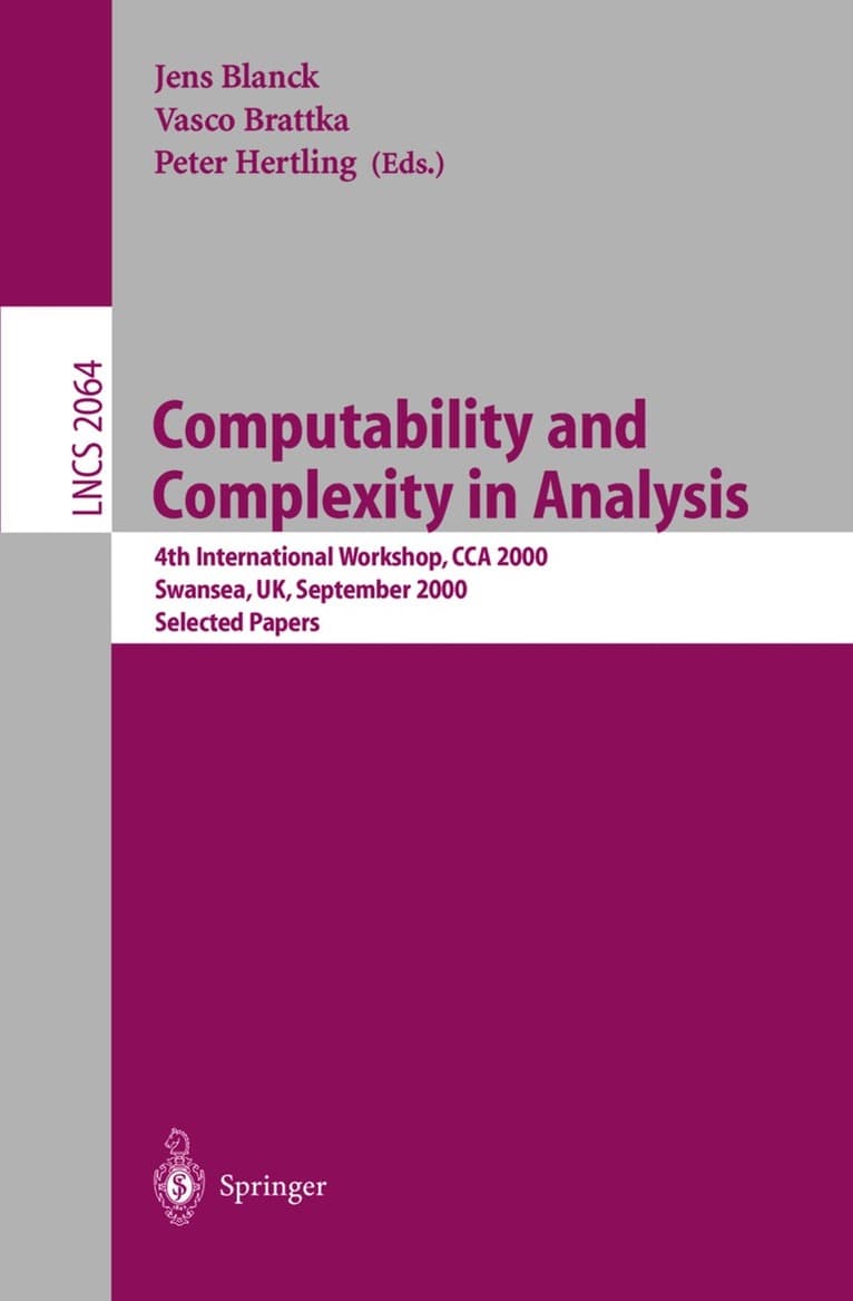 Computability and Complexity in Analysis