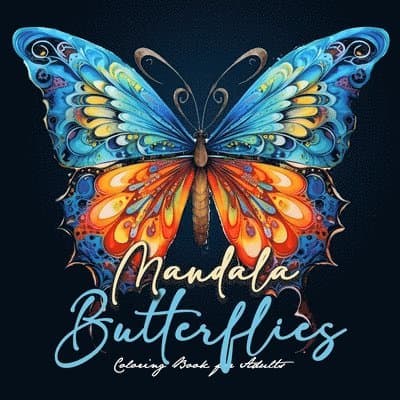 Omslag till boken Mandala Butterflies Coloring Book for Adults av Monsoon Publishing