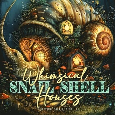 Whimsical Snail Shell Houses Coloring Book for Adults