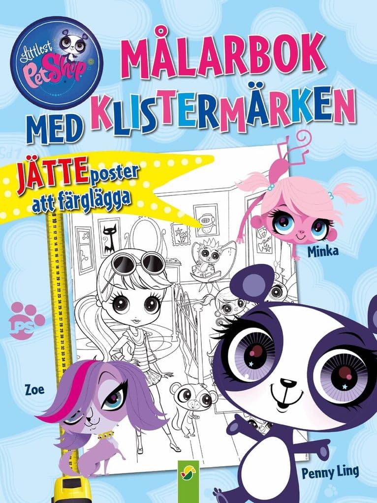 Petshop.  Målarbok med klistermärken