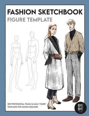 Female & Male Fashion Sketchbook Figure Template