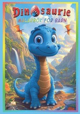 Dinosauriemålarbok för barn 4-8 år med 50 söta bilder att färglägga