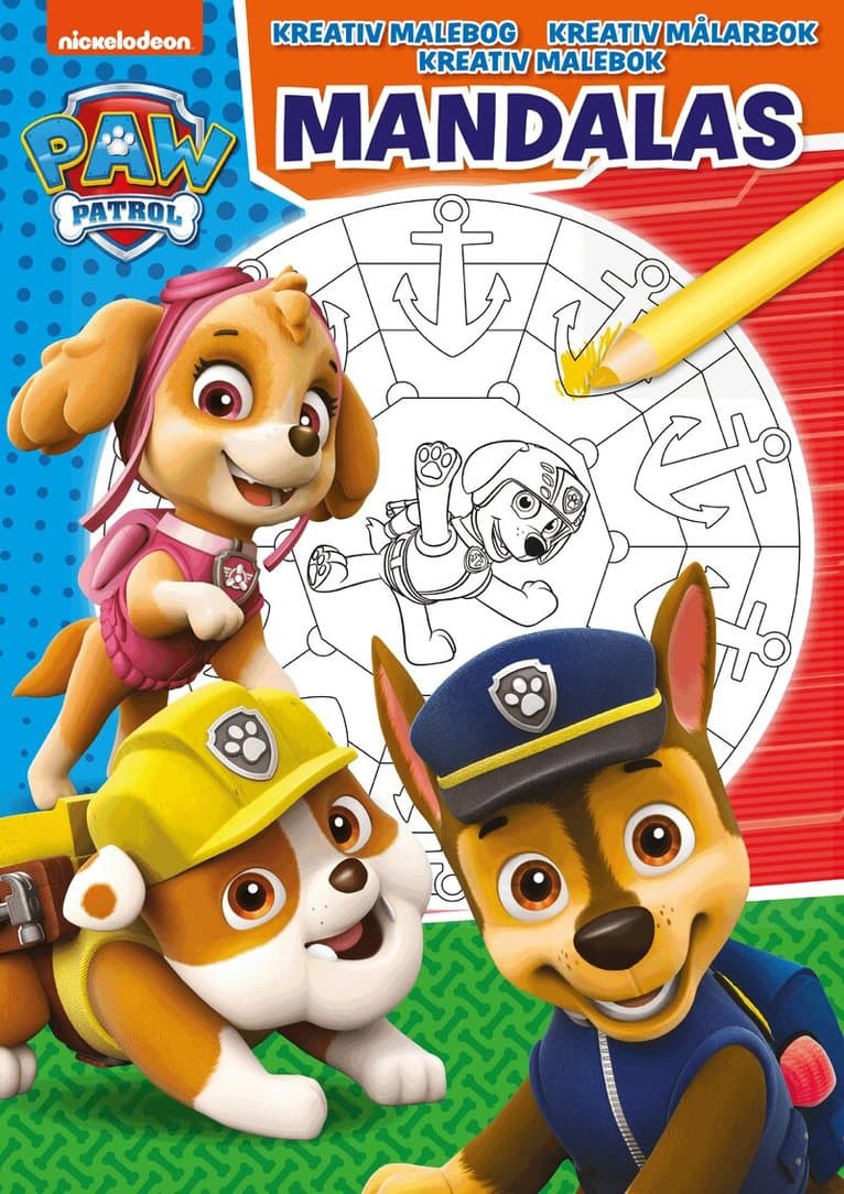 Omslag till boken Nickelodeon Paw Patrol. Mandalas