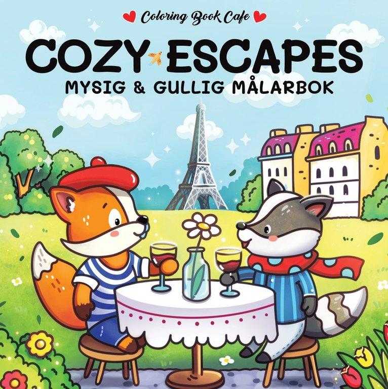 Cozy Escapes. Mysig och gullig Cozy Coloring målarbok från Coloring Book Cafe
