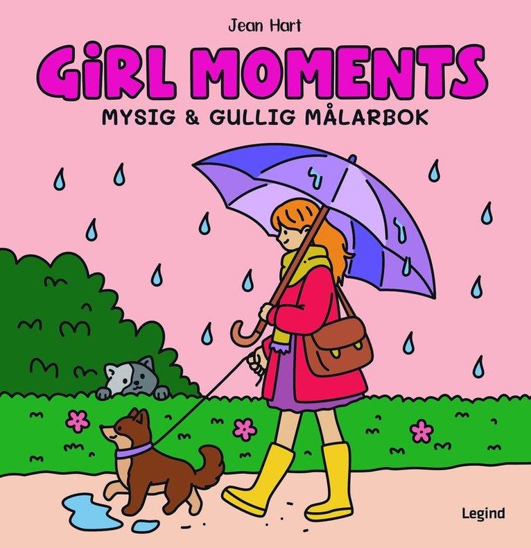 Girl Moments. Mysig och gullig Cozy Coloring målarbok från Jean Hart