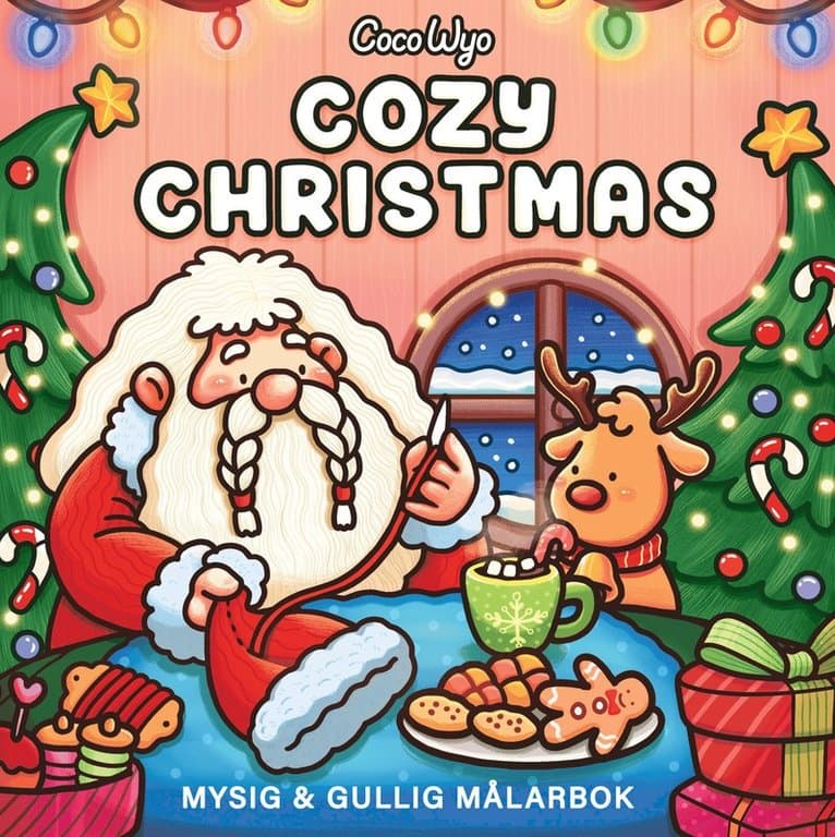 Cozy Christmas. Mysig och gullig Cozy Coloring