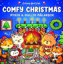 Comfy Christmas : Mysig och gullig Cozy Coloring målarbok från Coloring Book Cafe