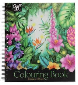 Blommor målarbok med spiralbindning : 30 ark, 280 gram