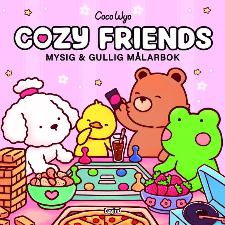 Cozy Friends : Mysig och gullig Cozy Coloring målarbok från Coco Wyo
