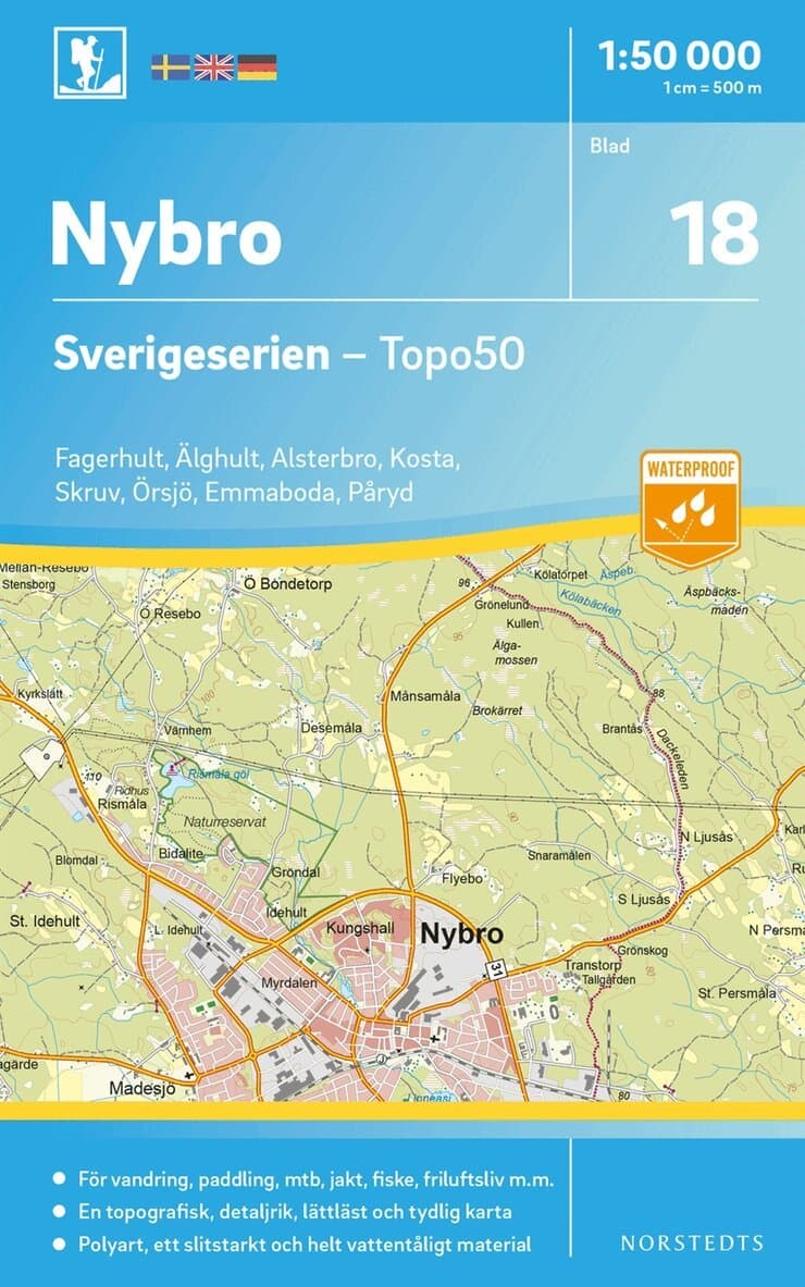 18 Nybro Sverigeserien Topo50 : Skala 1:50 000