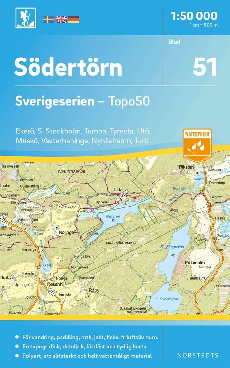 51 Södertörn Sverigeserien Topo50 : Skala 1:50 000