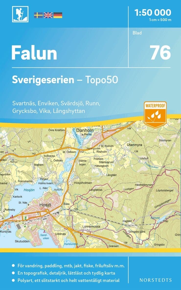 76 Falun Sverigeserien Topo50 : Skala 1:50 000