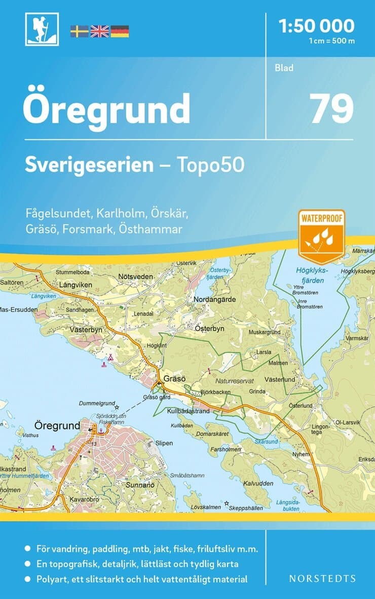 79 Öregrund Sverigeserien Topo50 : Skala 1:50 000