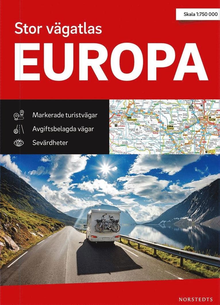 Stor vägatlas Europa : Skala 1:750 000