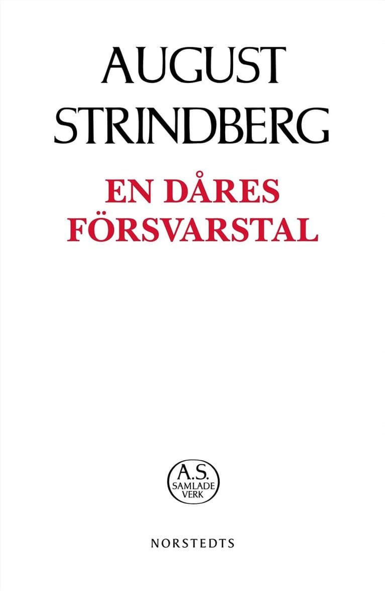 Omslag till boken En dåres försvarstal av August Strindberg