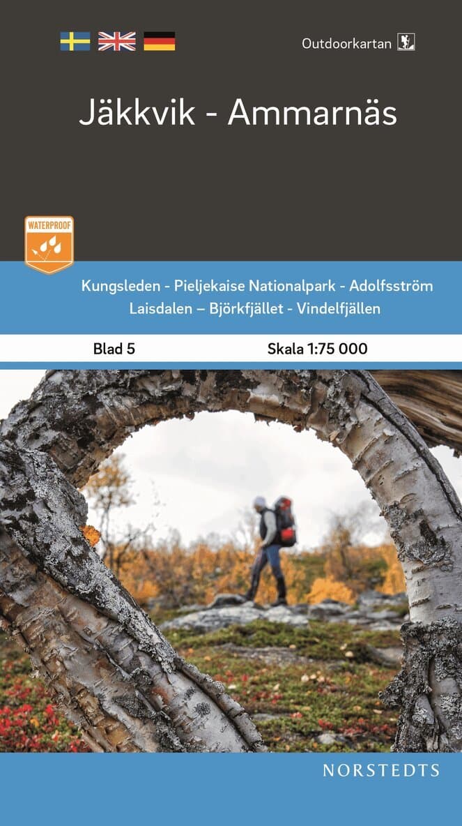 Outdoorkartan Jäkkvik Ammarnäs : Blad 5 Skala 1:75 000