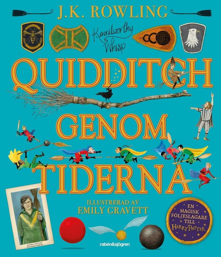 Omslag till boken Quidditch genom tiderna av J.K. Rowling