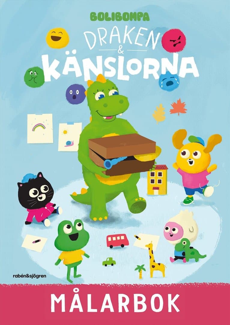 Draken och känslorna målarbok