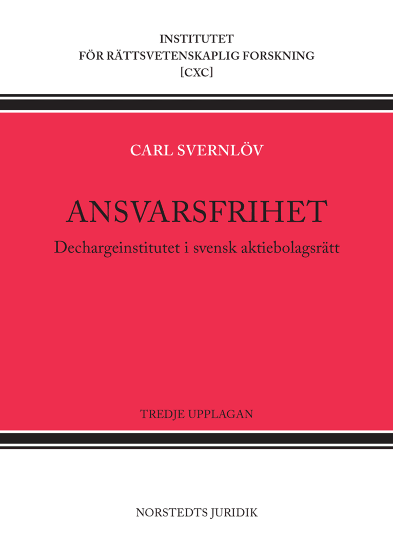 Ansvarsfrihet : dechargeinstitutet i svensk aktiebolagsrätt