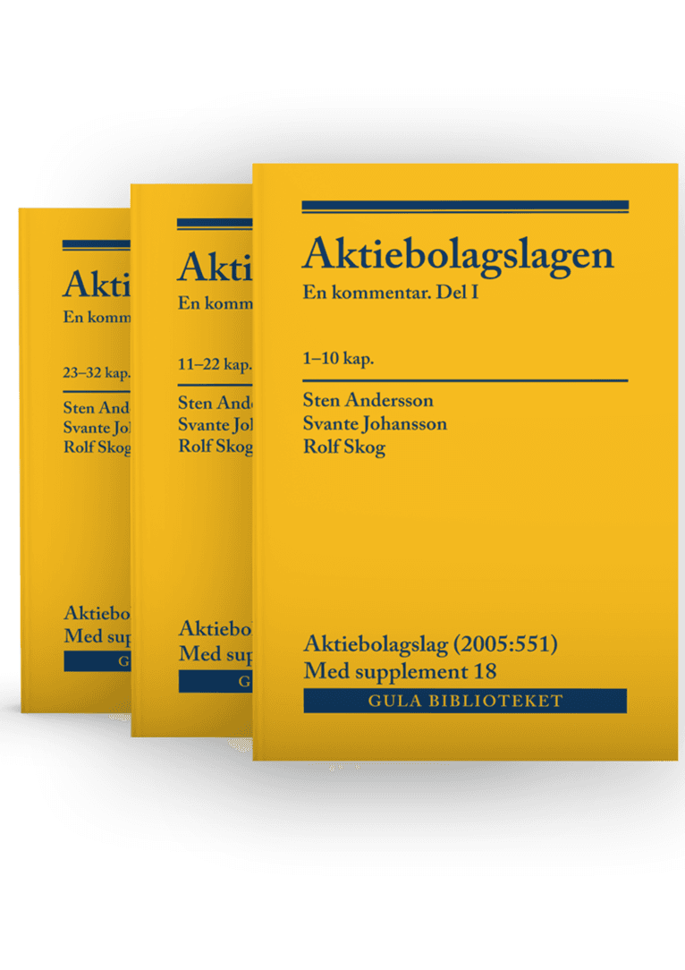 Aktiebolagslagen, del I-III : En kommentar, med supplement 18