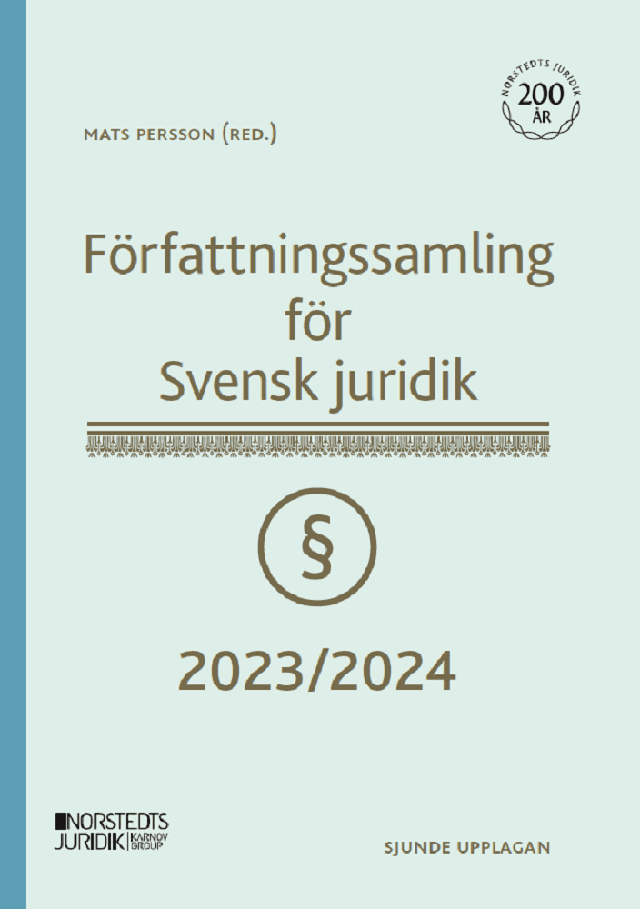 Författningssamling för Svensk juridik : 2023/2024