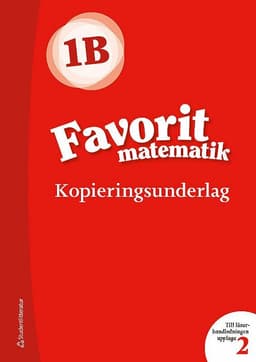Favorit matematik 1B, Kopieringsunderlag