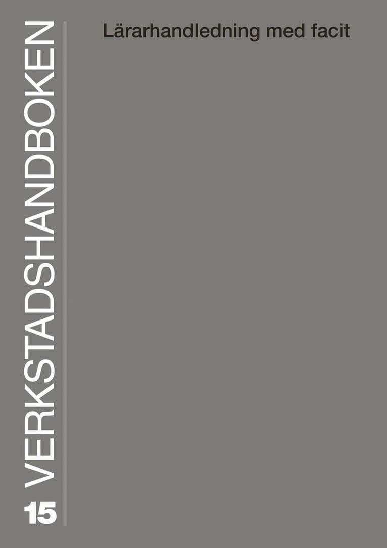 Verkstadshandboken lärarhandledning