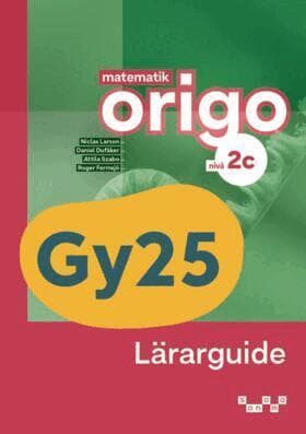 Matematik Origo nivå 2c Lärarguide