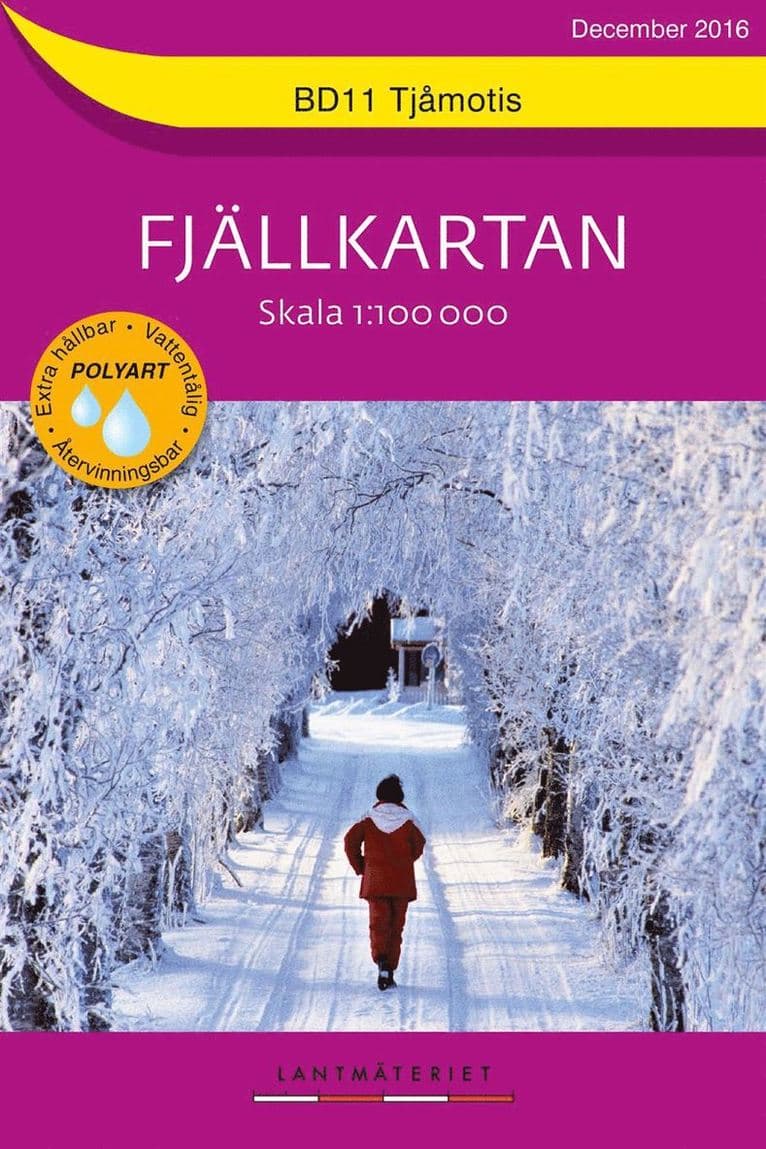 BD11 Tjåmotis Fjällkartan : Skala 1:100000