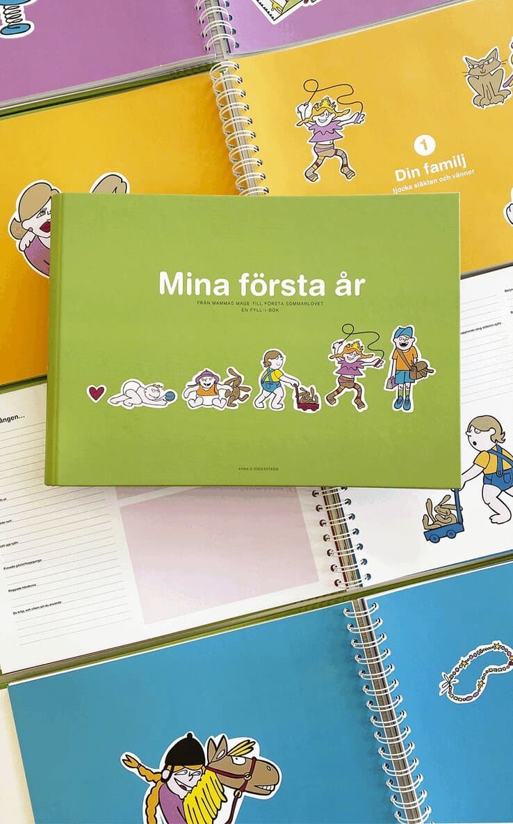 Mina första år : från mammas mage till första sommarlovet : en fyll-i-bok