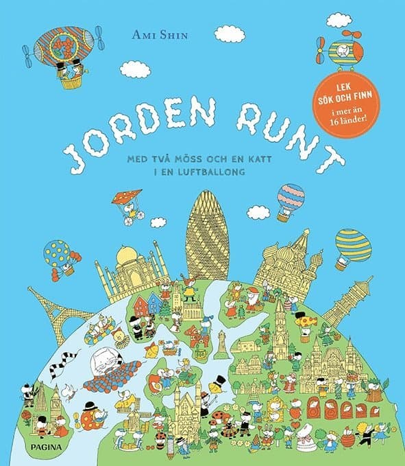 Jorden runt : med två möss och en katt i en luftbalong