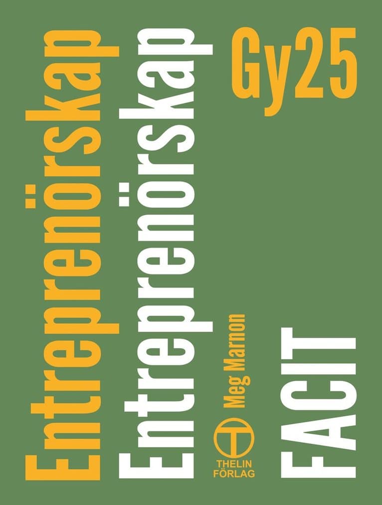 Entreprenörskap Gy25 - Facit