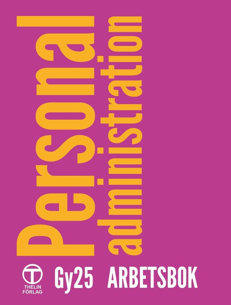 Personaladministration Gy25 - Arbetsbok