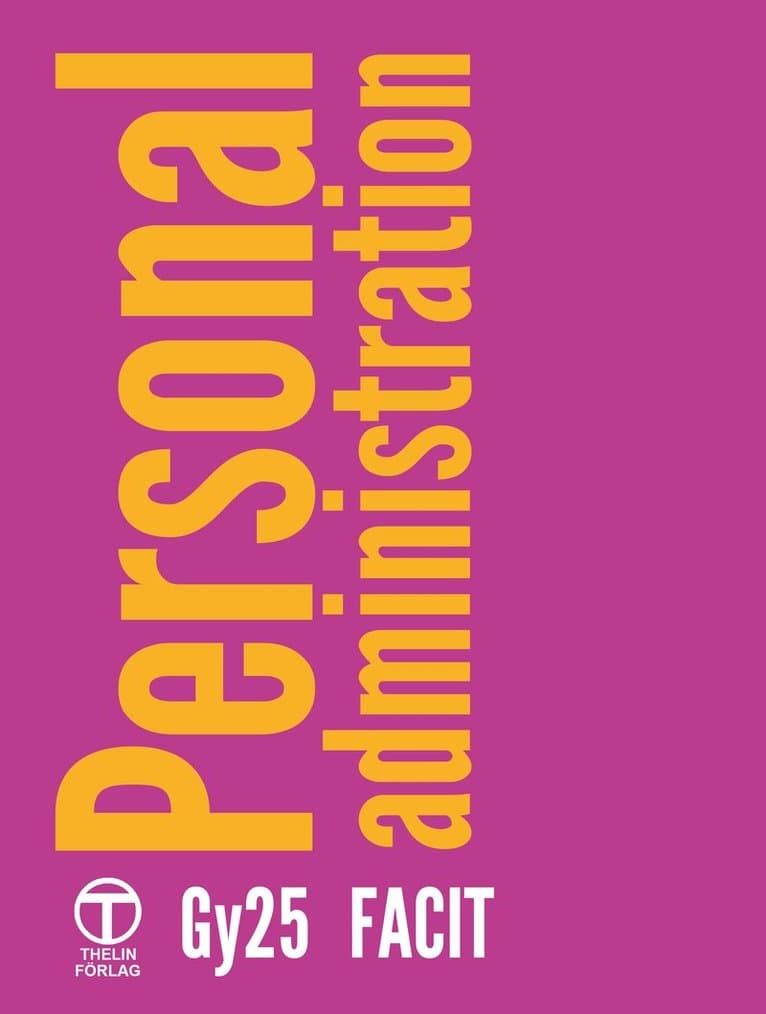 Personaladministration Gy25 - Facit