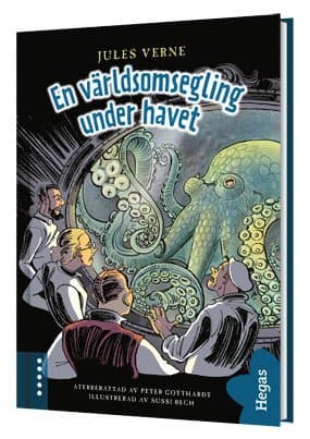Omslag till boken En världsomsegling under havet av Jules Verne