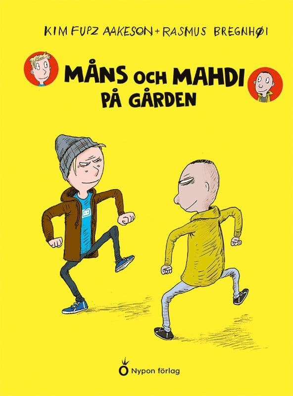 Måns och Mahdi på gården