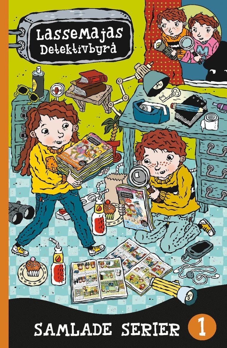 Omslag till boken LasseMajas Detektivbyrå. Samlade serier 1 av Susanne Adolfsson