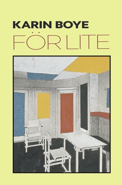 Omslag till boken För lite av Karin Boye