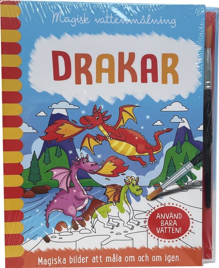 Magisk vattenmålning. Drakar