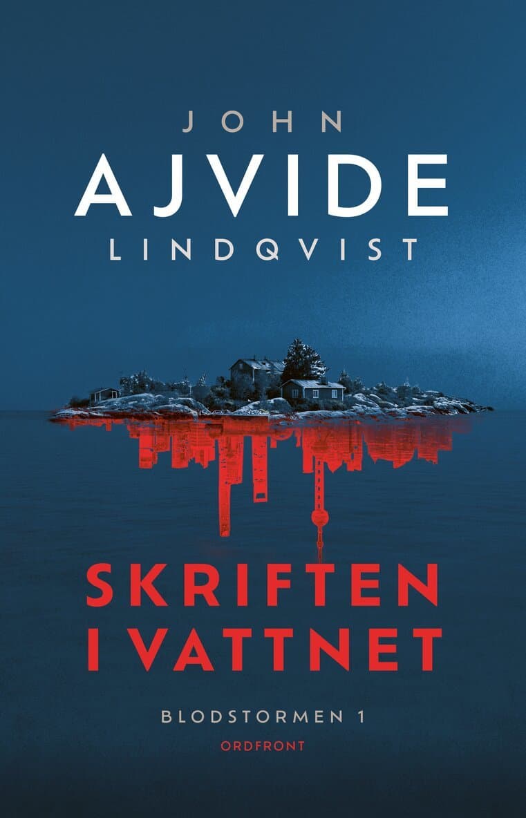 Omslag till boken Skriften i vattnet av John Ajvide Lindqvist