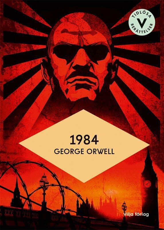 Omslag till boken 1984 (lättläst) av George Orwell