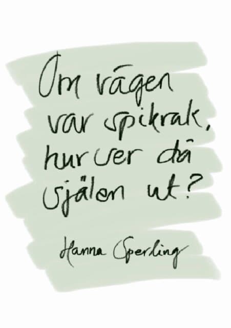 Om vägen var spikrak, hur ser då själen ut?