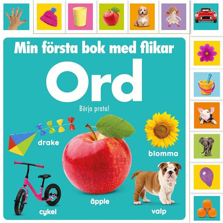 Omslag till boken Min första bok med flikar. Ord