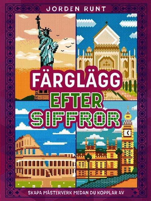 Färglägg efter siffror. Jorden runt