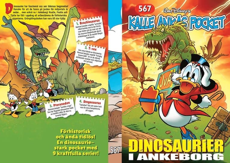 Kalle Ankas Pocket 567. Dinosaurier i Ankeborg