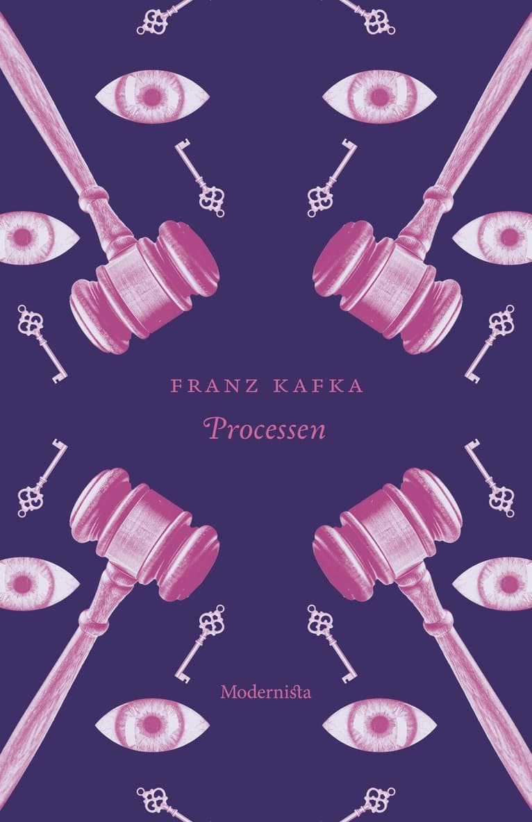 Omslag till boken Processen av Franz Kafka
