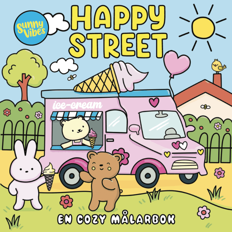 Happy Street. En cozy målarbok
